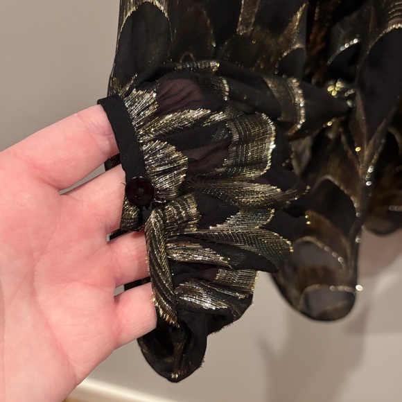 Banana Republic Mali Metallic Silk Jacquard Top - Picture 5 of 7